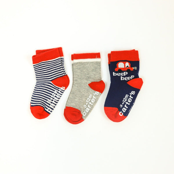 Boys Carters Socks Beep Beep Pack Of 3