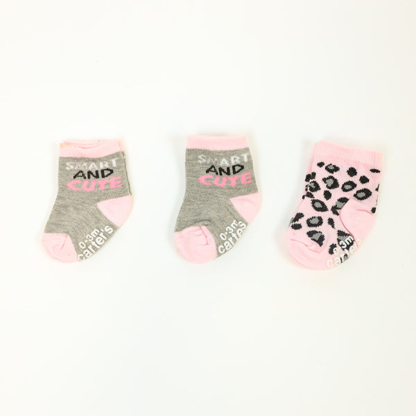 Girls Carters Socks Smart & Cute Pack Of 3