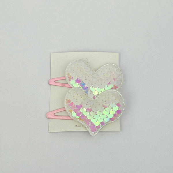 Girls Hair Clip Heart Pack Of 2