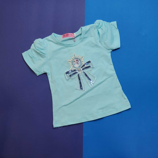 Girl T Shirt Shimmer Bow YI U Cool sku05100