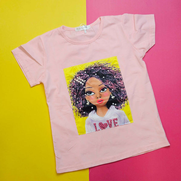 Girl T Shirt Girl Love Yi U Cool sku05101