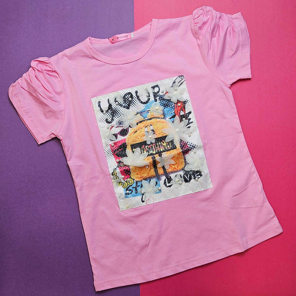 Girl T Shirt Flower YI U Cool sku05104